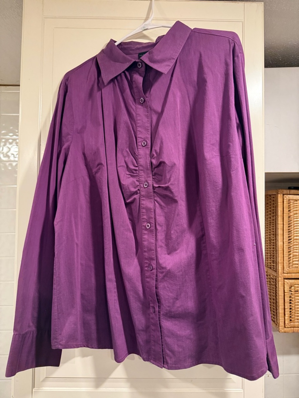 Apostrophe Purple Button-Front Blouse size 24W 4:3